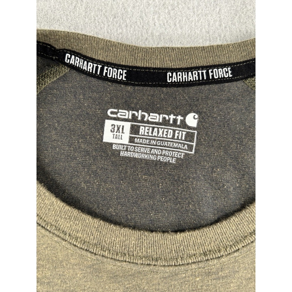 Lot Of 3 Carhartt Force Relaxed Fit T-Shirts Mens 3XL Tall Blue & Green - Picture 4 of 13